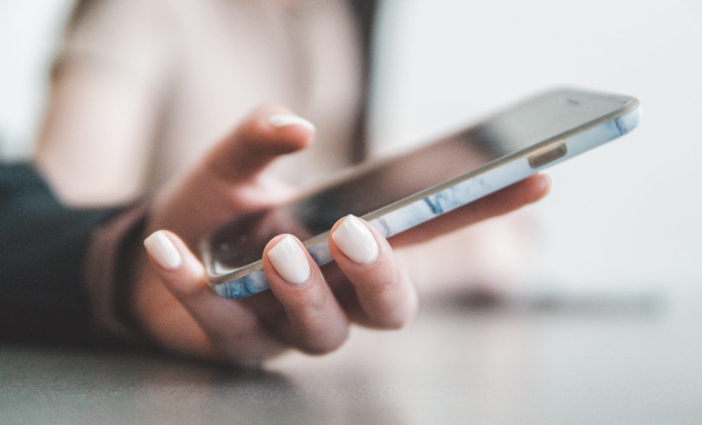 texting on iPhone